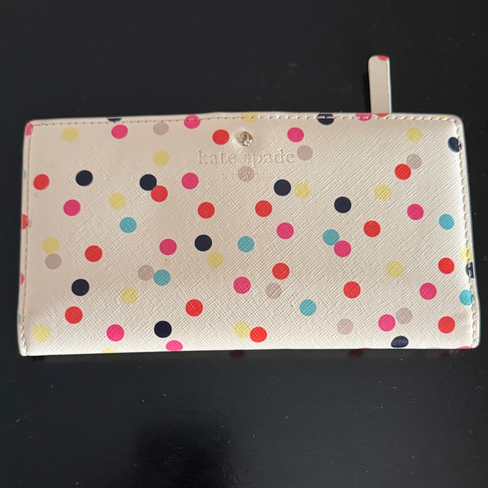 Kate Spade Multicolor Polka Dot Stacy Wallet